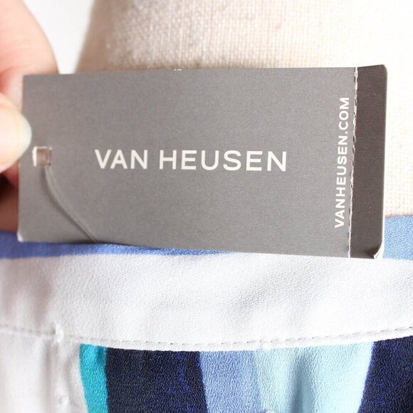 Van Heusen Blouse, Stripes, Large, NWT - Picture 5 of 6